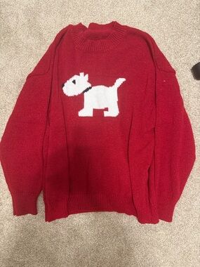 Red Sweater with Dog